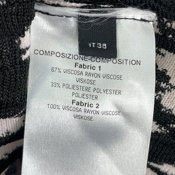 McQ Alexander McQueen Dress Womens IT38 Pink Black Knit Animal Print Belted - Picture 6 of 11